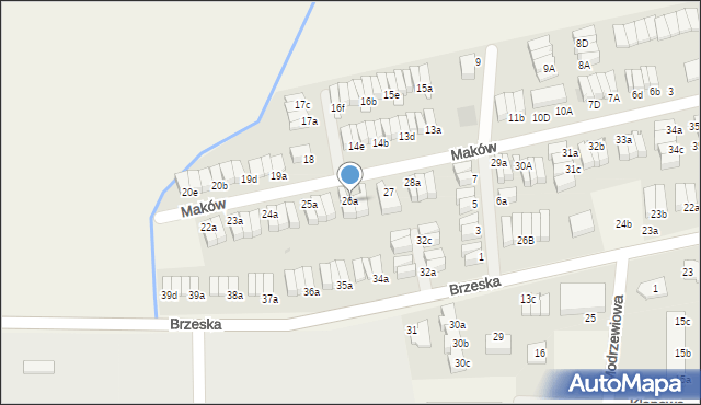 Skarbimierz-Osiedle, Maków, 26a, mapa Skarbimierz-Osiedle