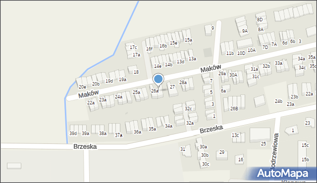 Skarbimierz-Osiedle, Maków, 26b, mapa Skarbimierz-Osiedle