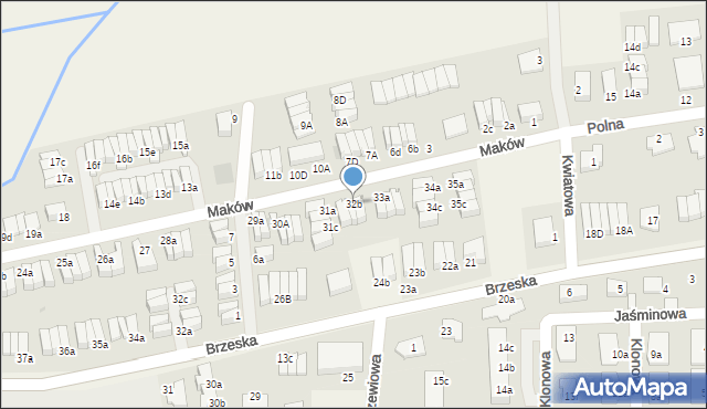 Skarbimierz-Osiedle, Maków, 32b, mapa Skarbimierz-Osiedle