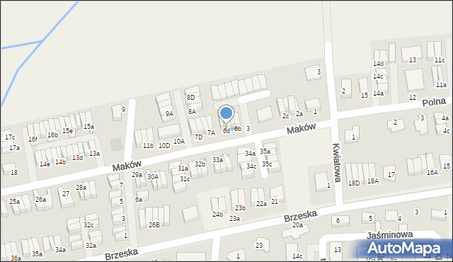 Skarbimierz-Osiedle, Maków, 6d, mapa Skarbimierz-Osiedle