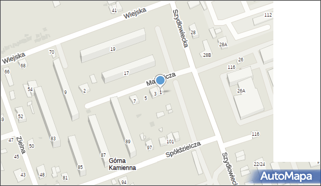 Skarżysko-Kamienna, Małowicza, 1, mapa Skarżysko-Kamienna