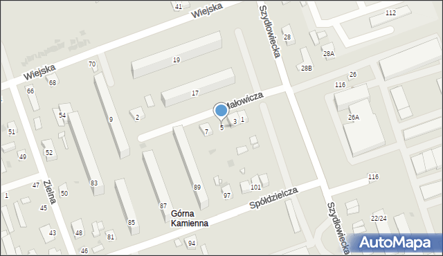 Skarżysko-Kamienna, Małowicza, 5, mapa Skarżysko-Kamienna