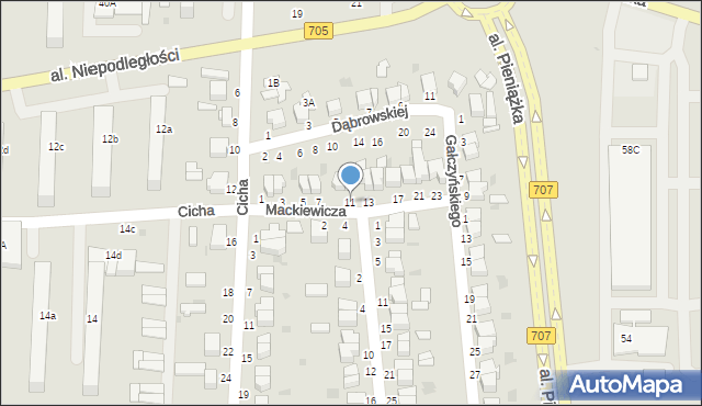 Skierniewice, Mackiewicza Józefa, 11, mapa Skierniewic