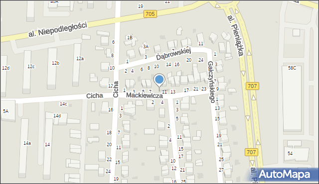 Skierniewice, Mackiewicza Józefa, 9, mapa Skierniewic
