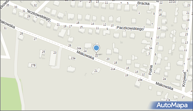 Skierniewice, Makowska, 22, mapa Skierniewic