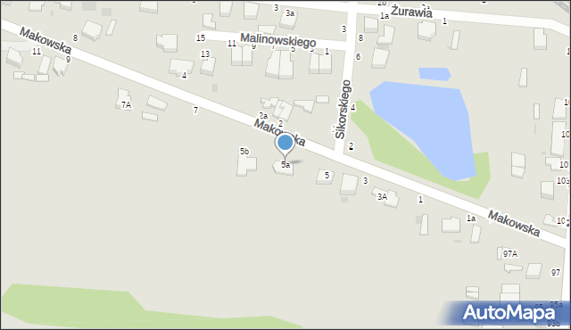 Skierniewice, Makowska, 5a, mapa Skierniewic
