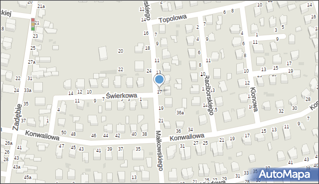 Skierniewice, Małkowskiego Stanisława, prof., 17, mapa Skierniewic