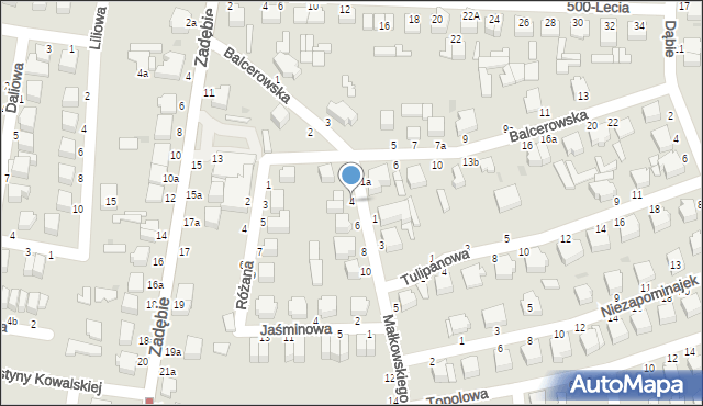 Skierniewice, Małkowskiego Stanisława, prof., 4, mapa Skierniewic