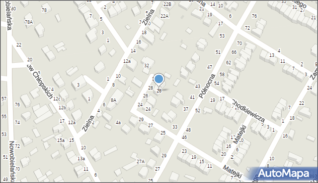 Skierniewice, Matejki Jana, 28, mapa Skierniewic