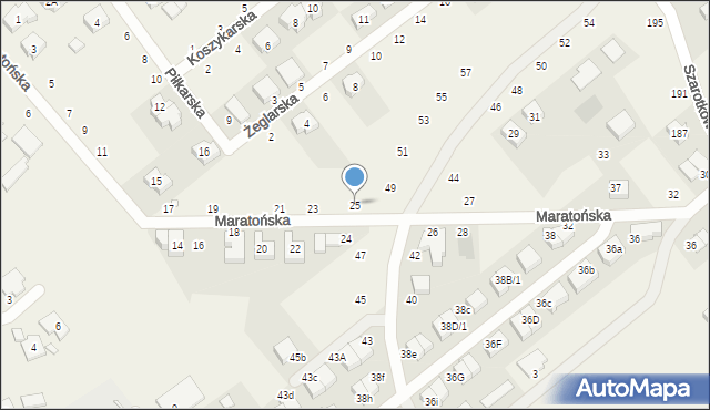 Skórzewo, Maratońska, 25, mapa Skórzewo