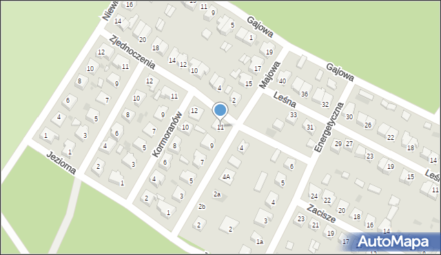 Sława, Majowa, 11, mapa Sława