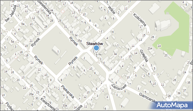 Sławków, Mały Rynek, 2, mapa Sławków
