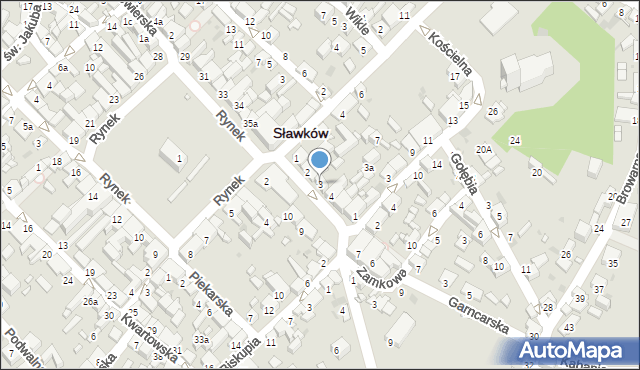 Sławków, Mały Rynek, 3, mapa Sławków