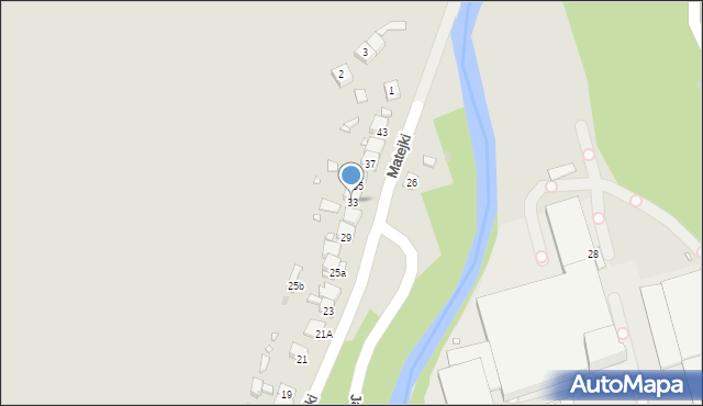 Sławków, Matejki Jana, 33, mapa Sławków