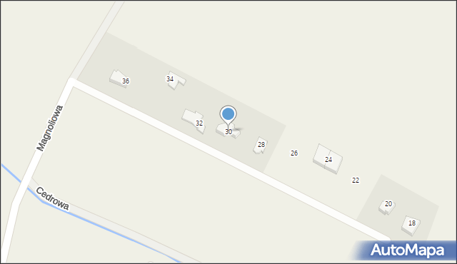 Śliwice, Magnoliowa, 30, mapa Śliwice
