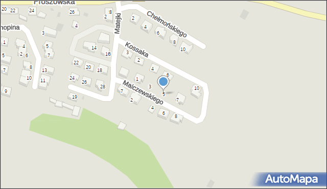 Słomniki, Malczewskiego Jacka, 5, mapa Słomniki