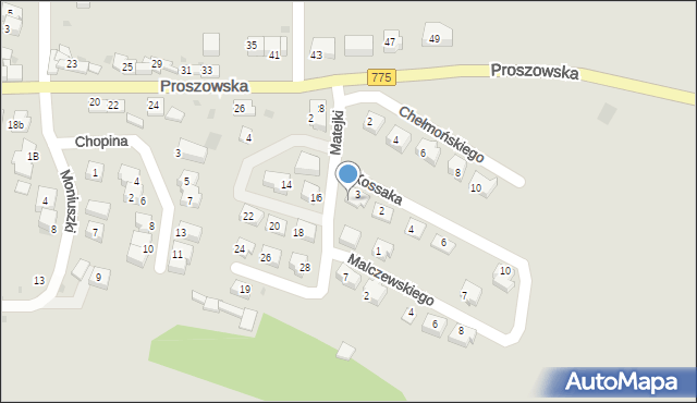 Słomniki, Matejki Jana, 5, mapa Słomniki