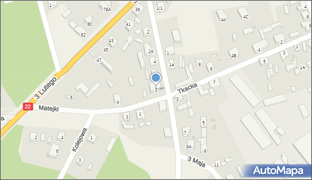Słońsk, Matejki Jana, 2, mapa Słońsk