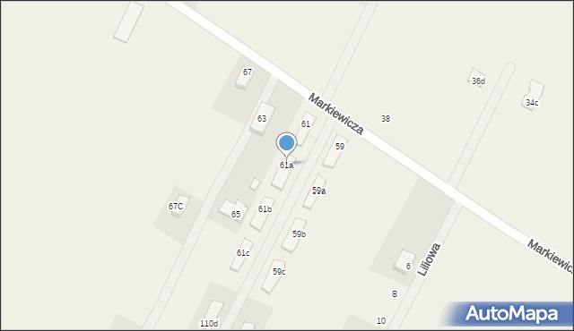 Słupno, Markiewicza Bronisława, bł. ks., 61a, mapa Słupno