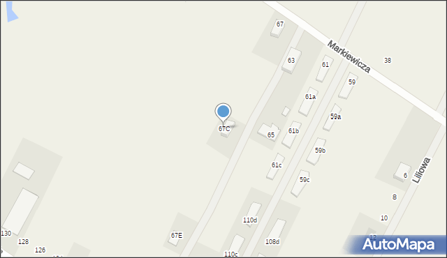 Słupno, Markiewicza Bronisława, bł. ks., 67C, mapa Słupno
