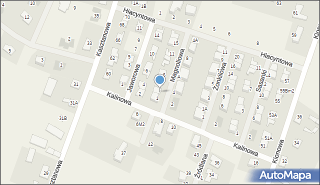 Słupno, Magnoliowa, 3, mapa Słupno