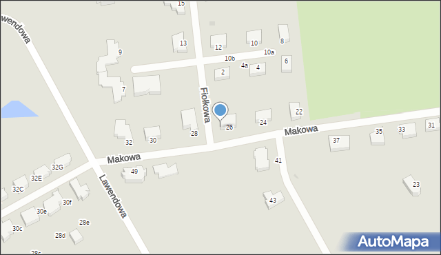 Słupsk, Makowa, 26b, mapa Słupska