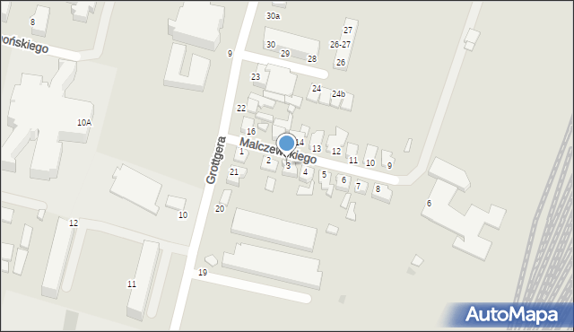 Słupsk, Malczewskiego Jacka, 3, mapa Słupska