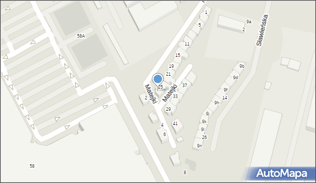 Słupsk, Matejki Jana, 27, mapa Słupska