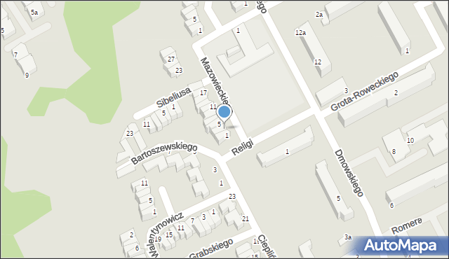 Słupsk, Mazowieckiego Tadeusza, 3, mapa Słupska