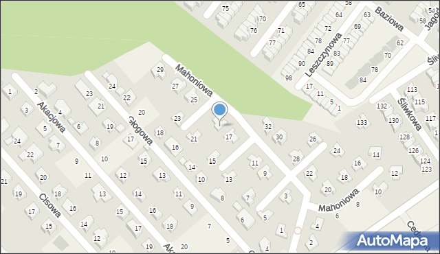 Smolec, Mahoniowa, 19, mapa Smolec