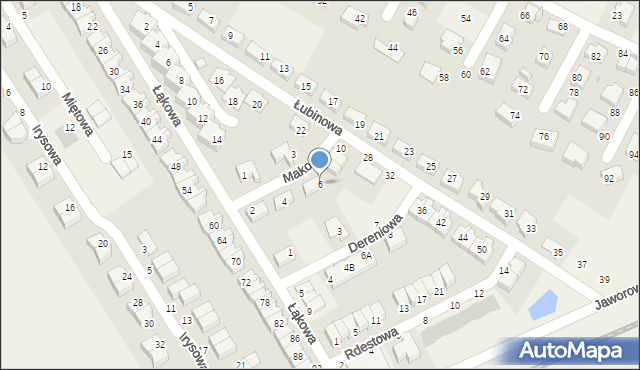 Smolec, Makowa, 6, mapa Smolec