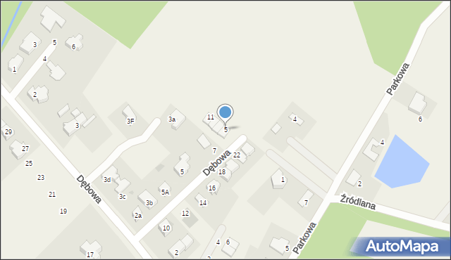 Smolec, Mandalowa, 5, mapa Smolec