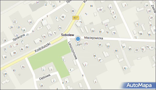 Sobolew, Maciejowicka, 103, mapa Sobolew