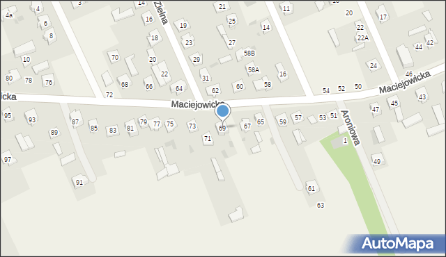 Sobolew, Maciejowicka, 69, mapa Sobolew