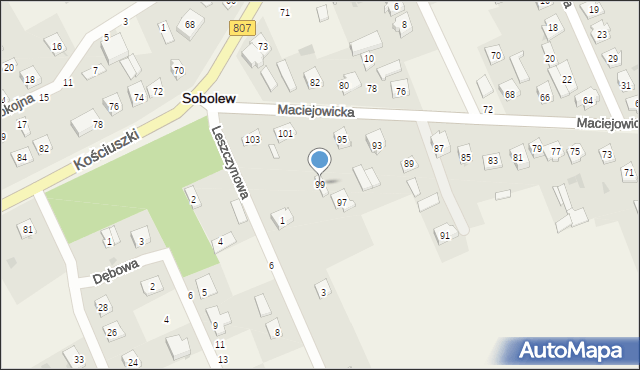 Sobolew, Maciejowicka, 99, mapa Sobolew