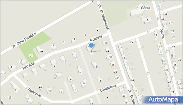 Sobótka, Makowa, 1, mapa Sobótka