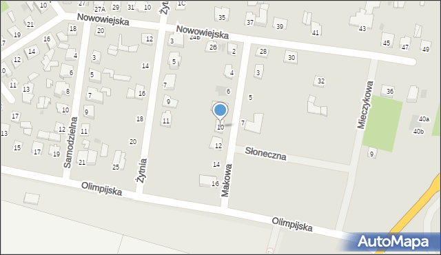 Sochaczew, Makowa, 10, mapa Sochaczew