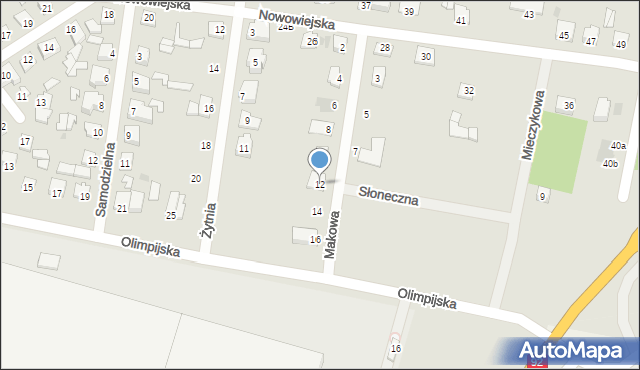 Sochaczew, Makowa, 12, mapa Sochaczew