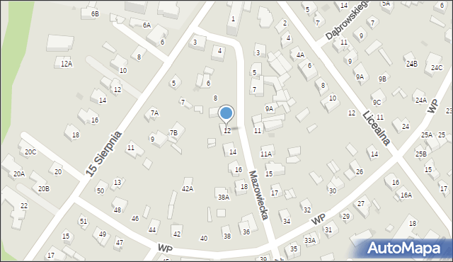 Sochaczew, Mazowiecka, 12, mapa Sochaczew