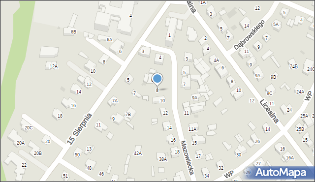 Sochaczew, Mazowiecka, 8, mapa Sochaczew