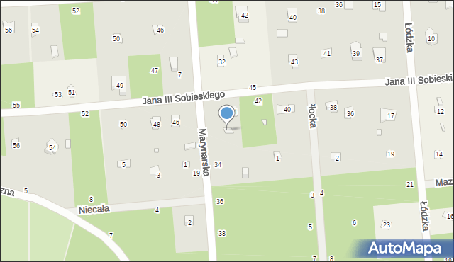 Sokolniki-Las, Marynarska, 32a, mapa Sokolniki-Las