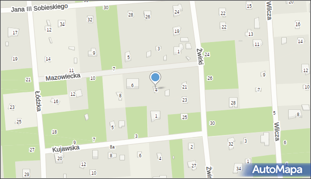 Sokolniki-Las, Mazowiecka, 4, mapa Sokolniki-Las