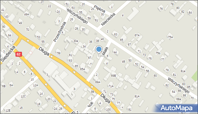 Sokołów Podlaski, Mała, 5, mapa Sokołów Podlaski