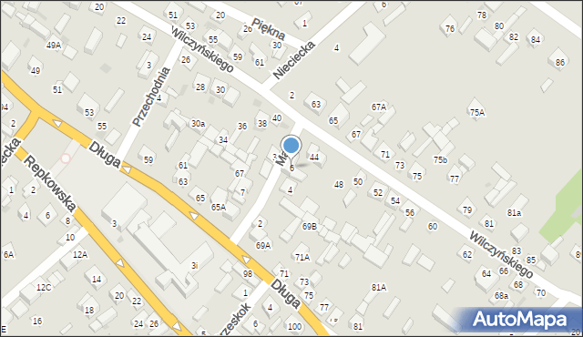 Sokołów Podlaski, Mała, 6, mapa Sokołów Podlaski