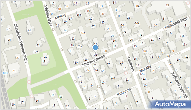Sopot, Majkowskiego Aleksandra, dr., 24, mapa Sopotu