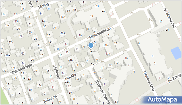 Sopot, Majkowskiego Aleksandra, dr., 7, mapa Sopotu