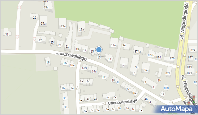 Sopot, Malczewskiego Jacka, 13, mapa Sopotu