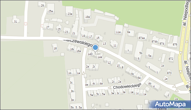 Sopot, Malczewskiego Jacka, 14b, mapa Sopotu