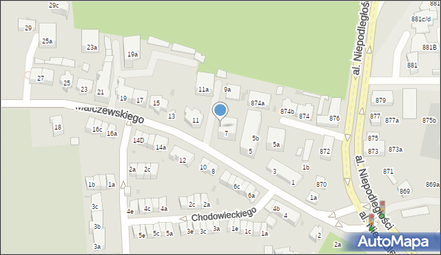 Sopot, Malczewskiego Jacka, 9, mapa Sopotu