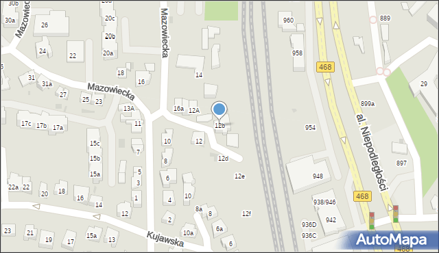 Sopot, Mazowiecka, 12b, mapa Sopotu